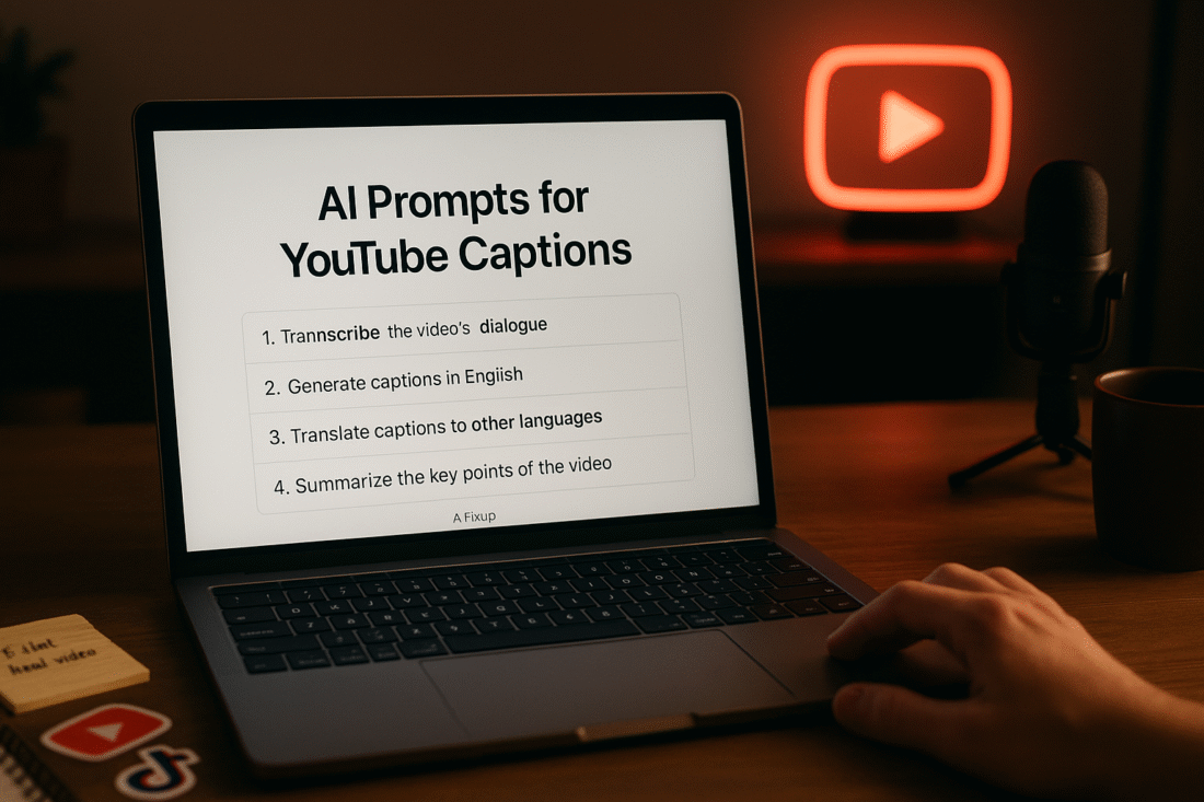 AI Prompts for YouTube Captions