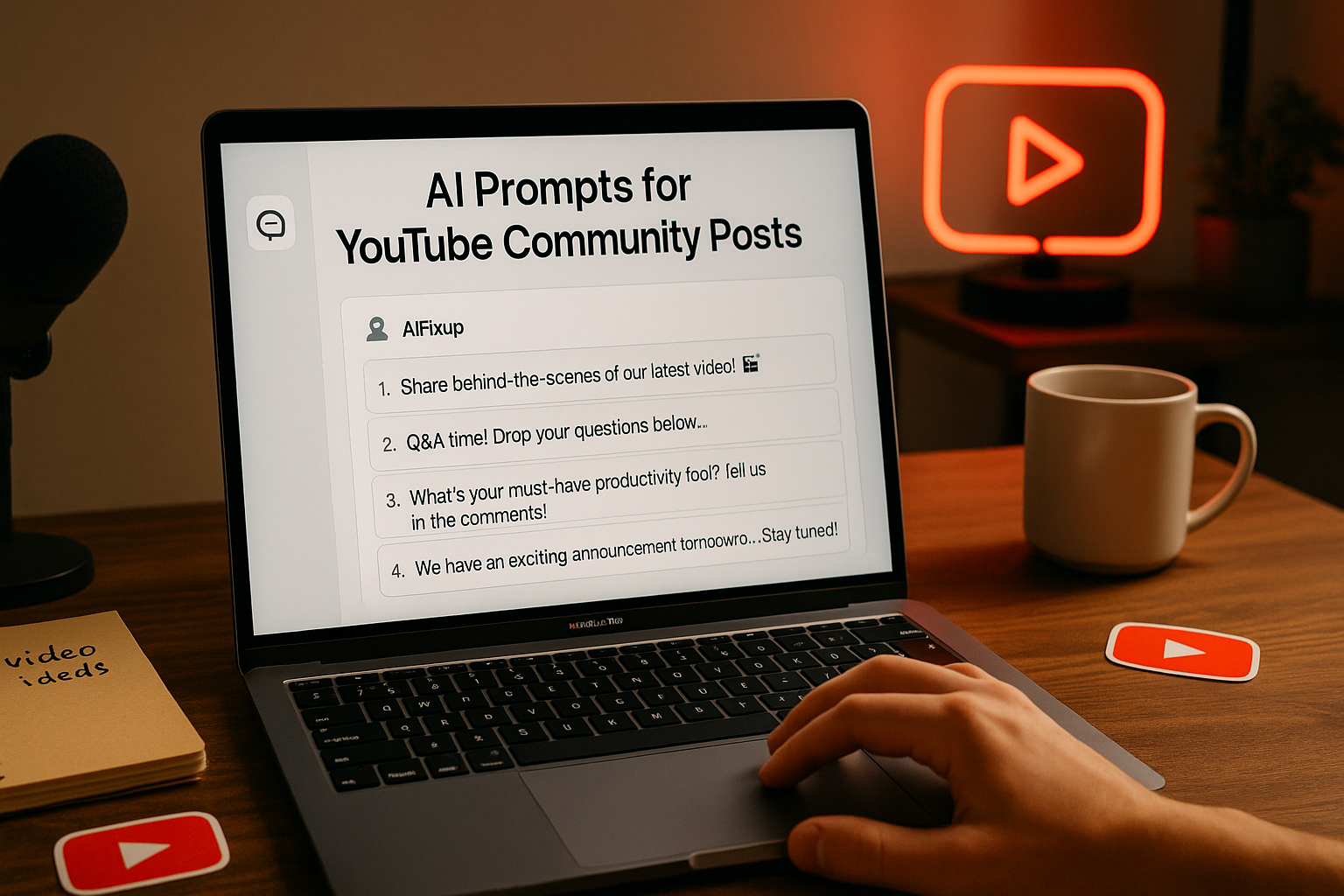 AI Prompts for YouTube Community Posts