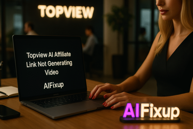 Topview AI Affiliate Link Not Generating Video