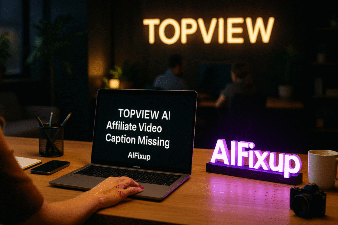 Topview AI Affiliate Video Caption Missing