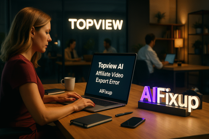 Topview AI Affiliate Video Export Error